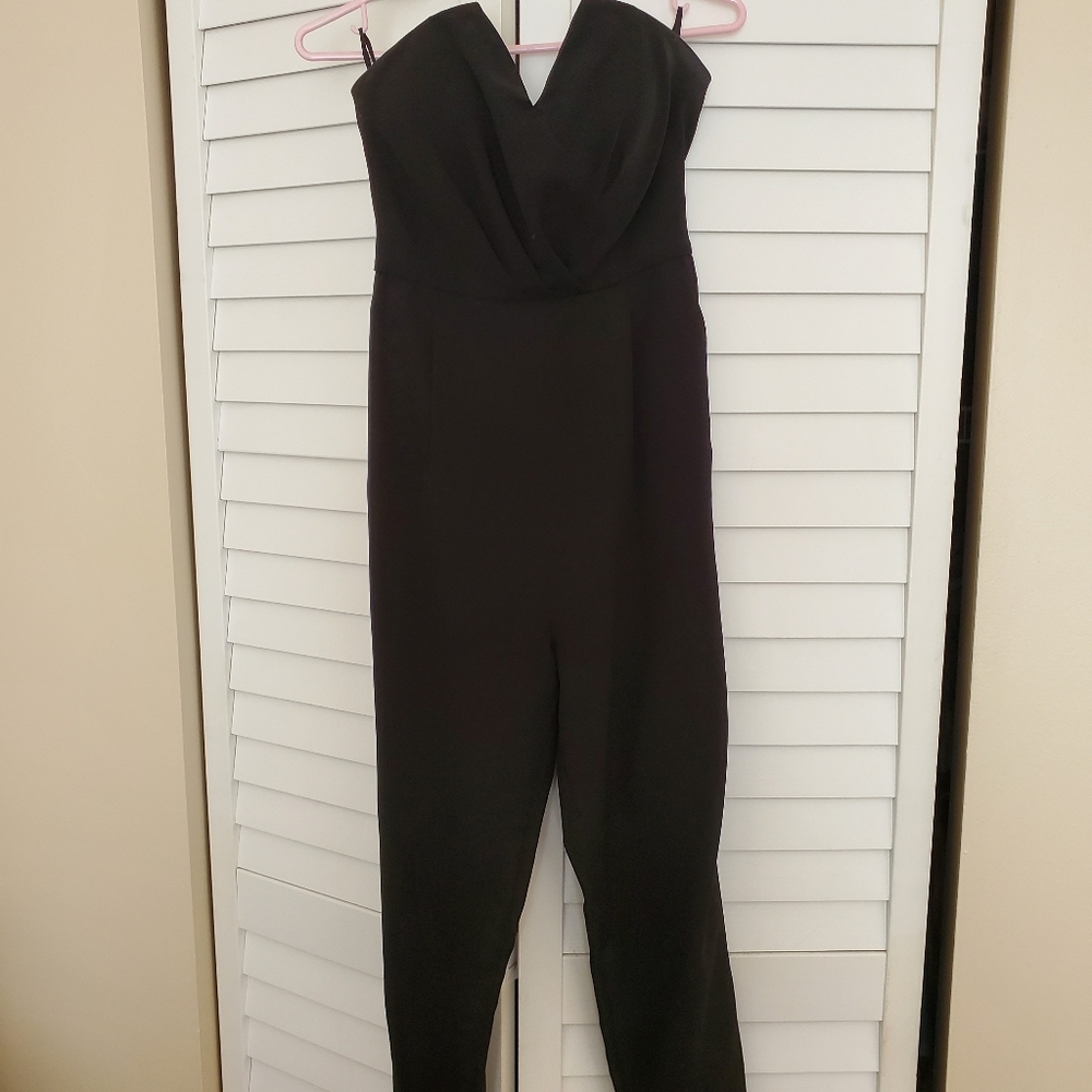 Strapless Black bebe Jumpsuit